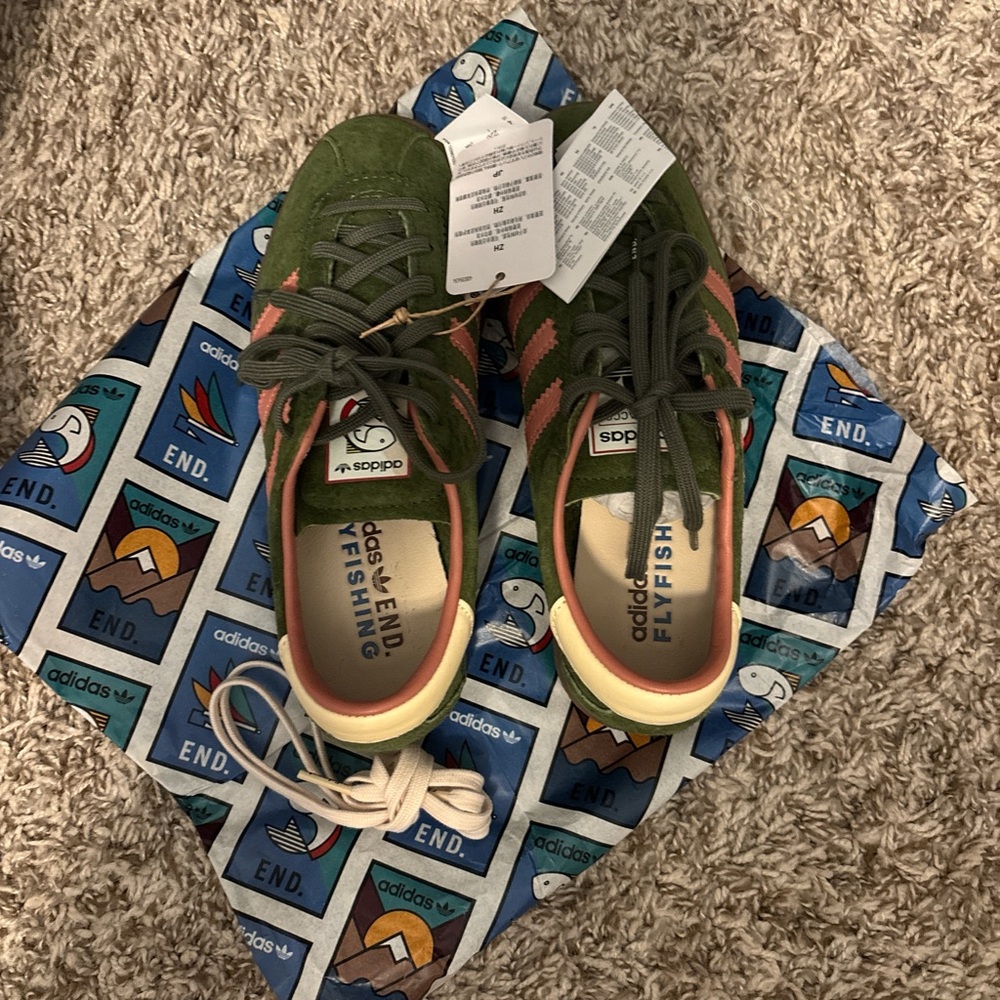 END. X Adidas Tobacco ‘Flyfishing’ Sneakers BNWT in original box